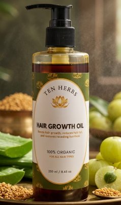 Ten Herbs Hair Growth Oil bottle