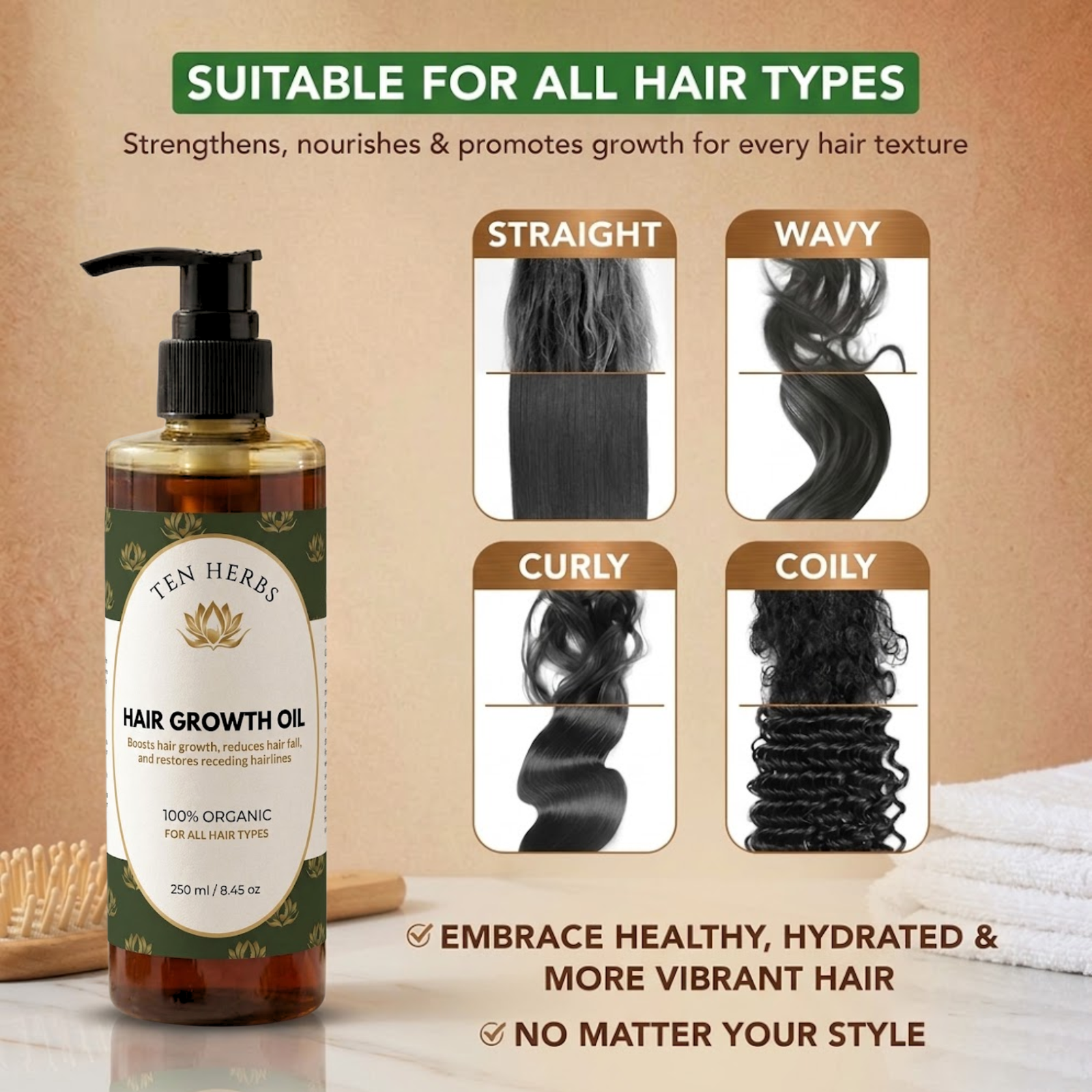 ten herbs hair growth oil for all hair types