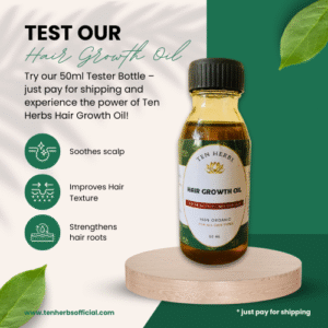 Ten Herbs hair growth oil tester - 50ml